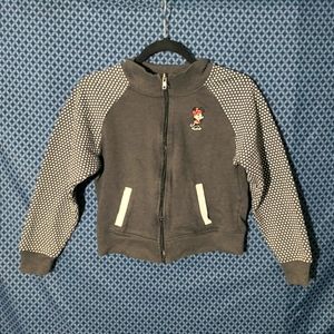 Disney Parks - Kids Vintage Minnie Mouse grey and white polkadot jacket. Size- S